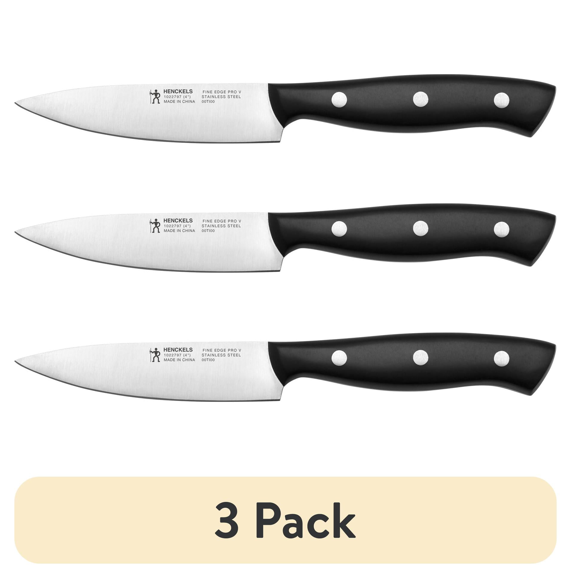 (3 pack) Henckels Everpoint 4-Inch Triple Rivet Stainless Steel Paring Knife