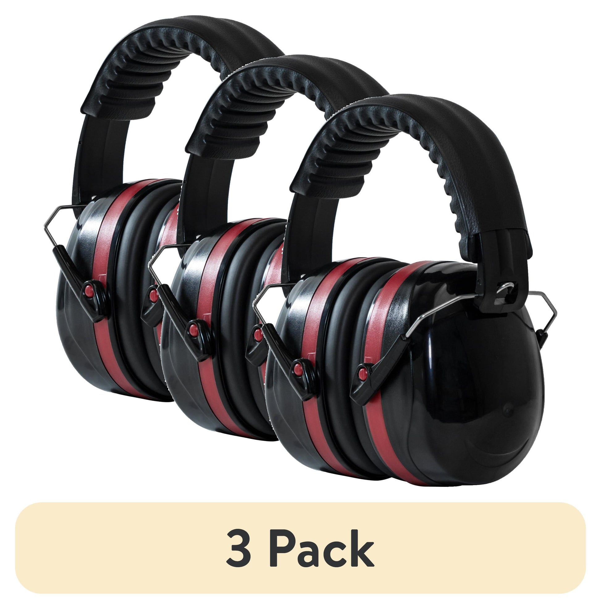 Hyper Tough Noise-Reducing NRR 26dB Padded Folding Compact Earmuffs, Meets ANSI S3.19-1974