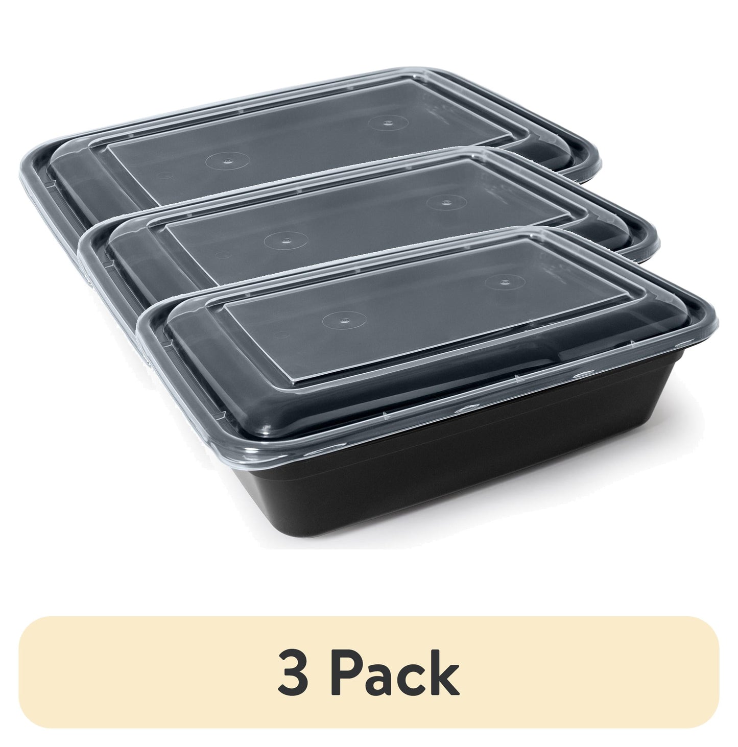 (2 pack) Mainstays 15-Pack BPA-Free Meal Prep Containers with Lids, Microwave and Dishwasher Safe