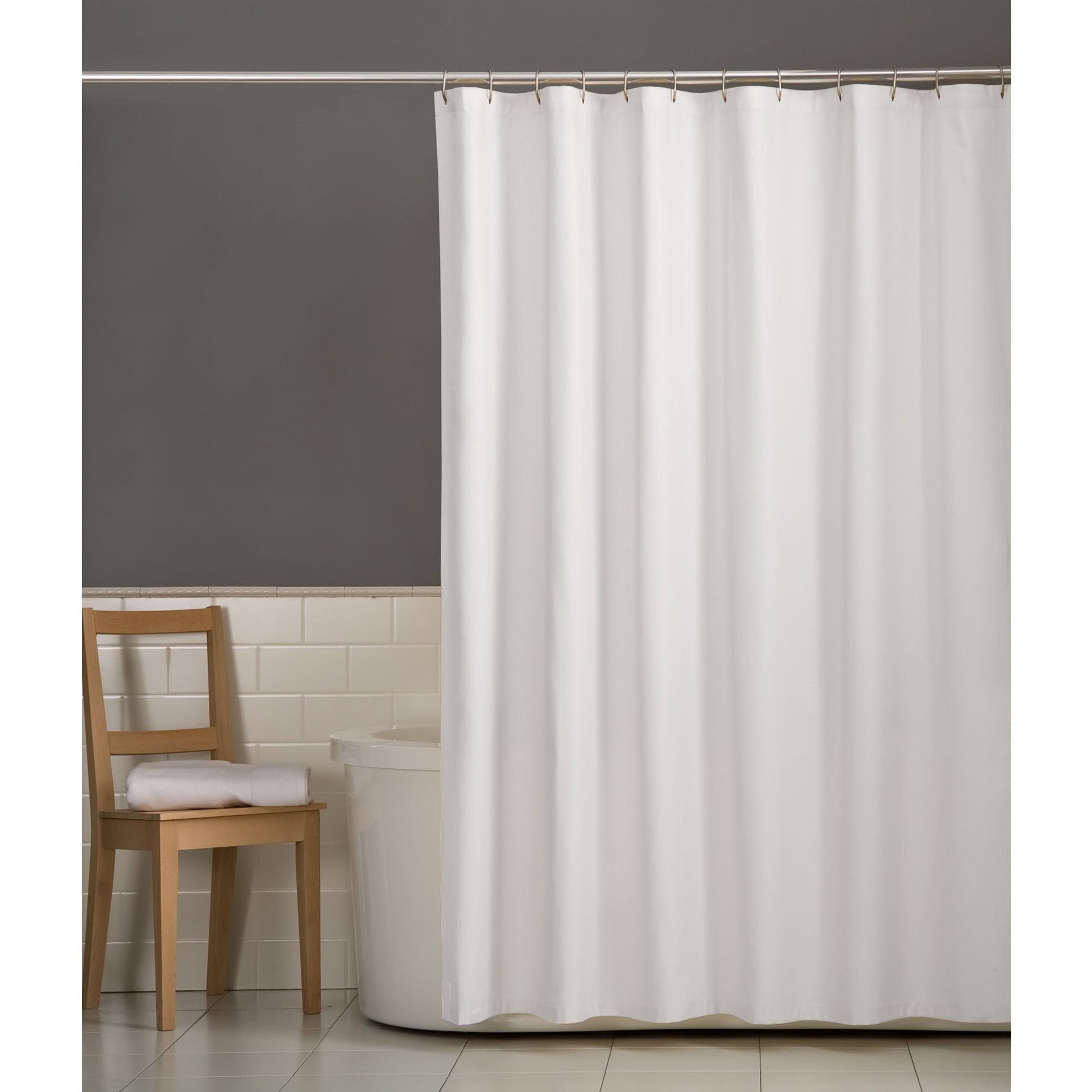 (3 pack) Mainstays White Water Repellent Fabric Shower Curtain Liner, 70â€ x 72â€