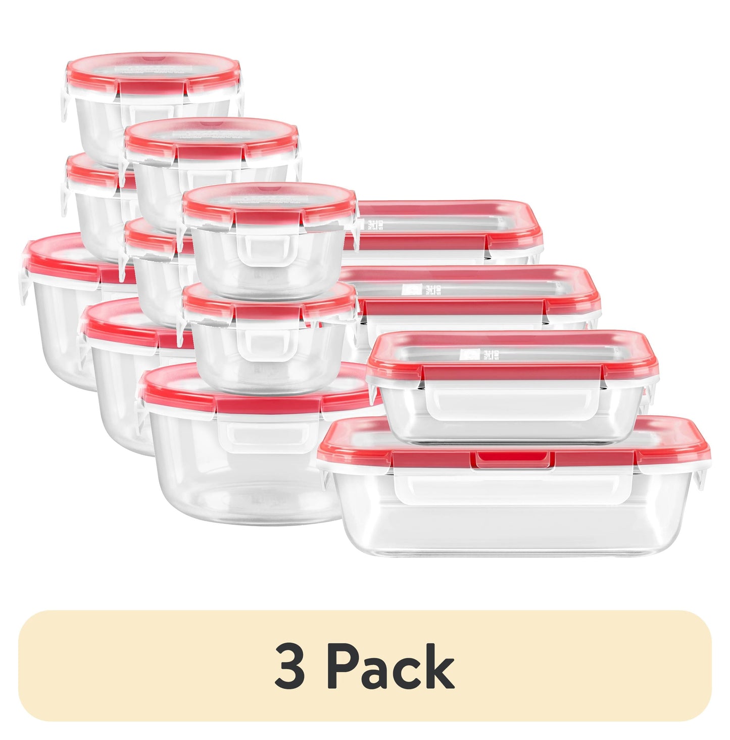 (3 pack) PyrexÂ® Freshlock 10-pc Glass Storage Set