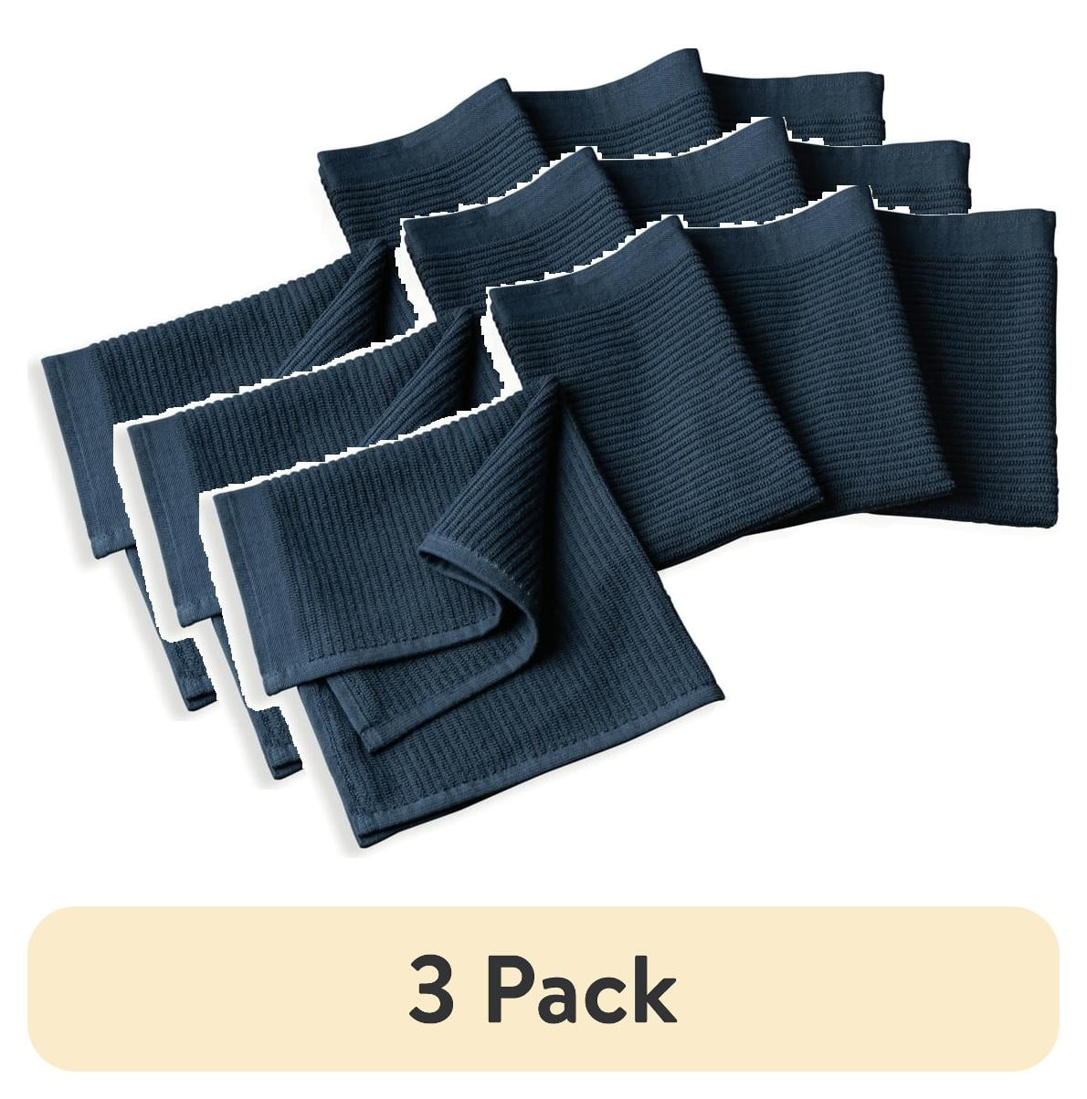 (3 pack) Thyme & Table Ultra Absorbent Navy Cotton Kitchen Towels, 4 Pack