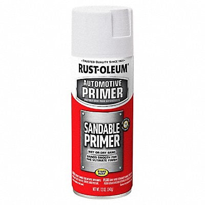 (3 pack) White, Rust-Oleum Automotive Sandable Primer, 12 oz