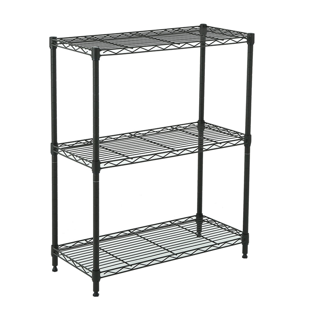 3 tier grey shelving 11.8x25.6x31.5in
