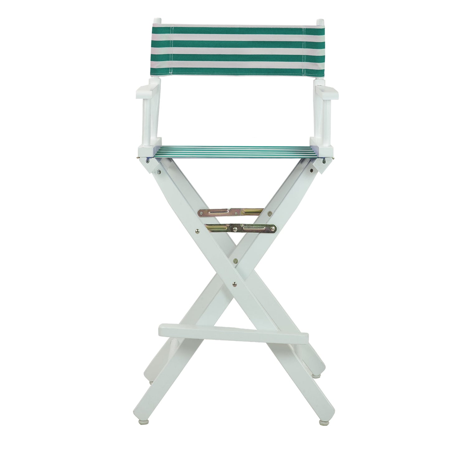 30" Director's Chair White Frame-Teal Cabana