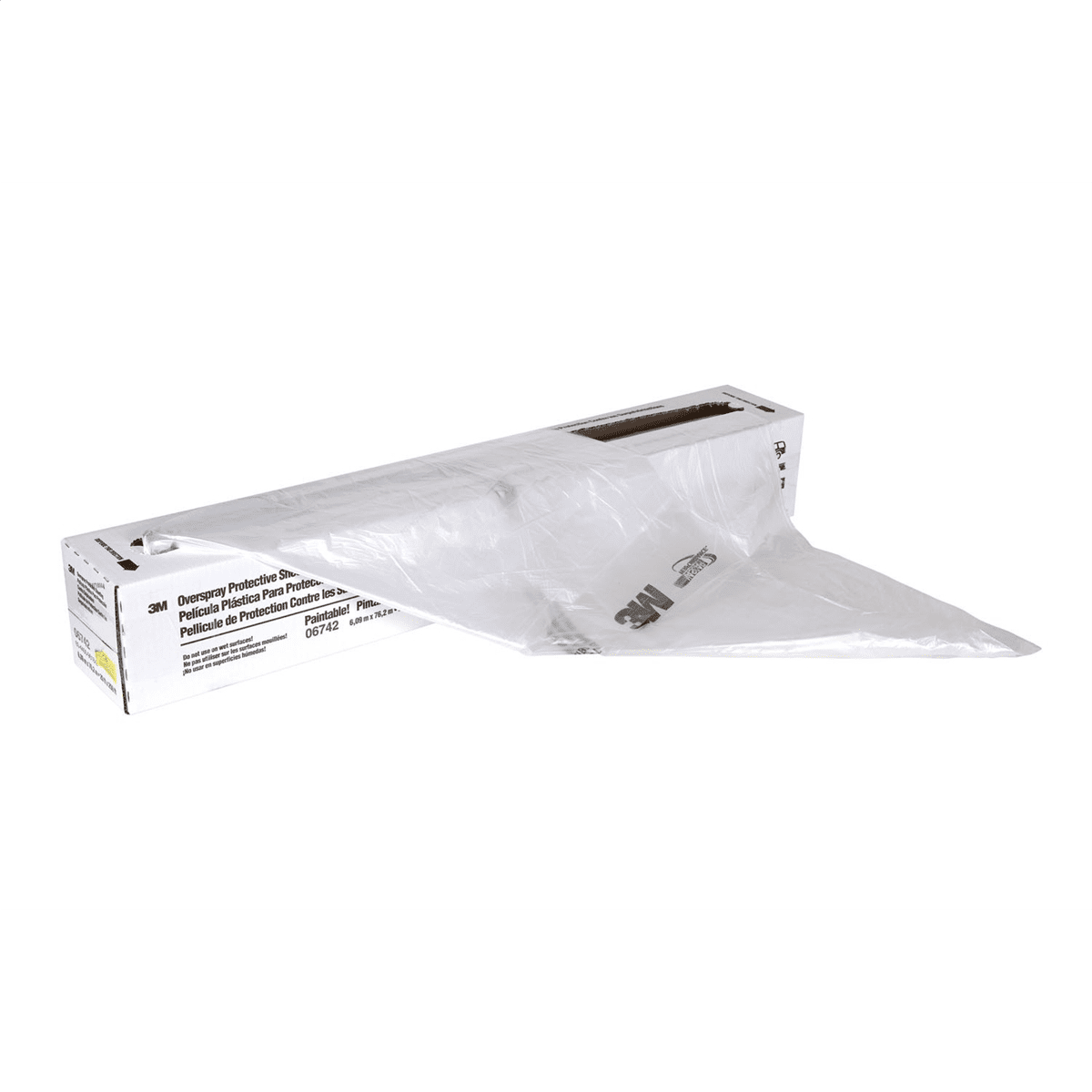 3M 6742 High Density Overspray Protection Film 20 Foot Clear Roll