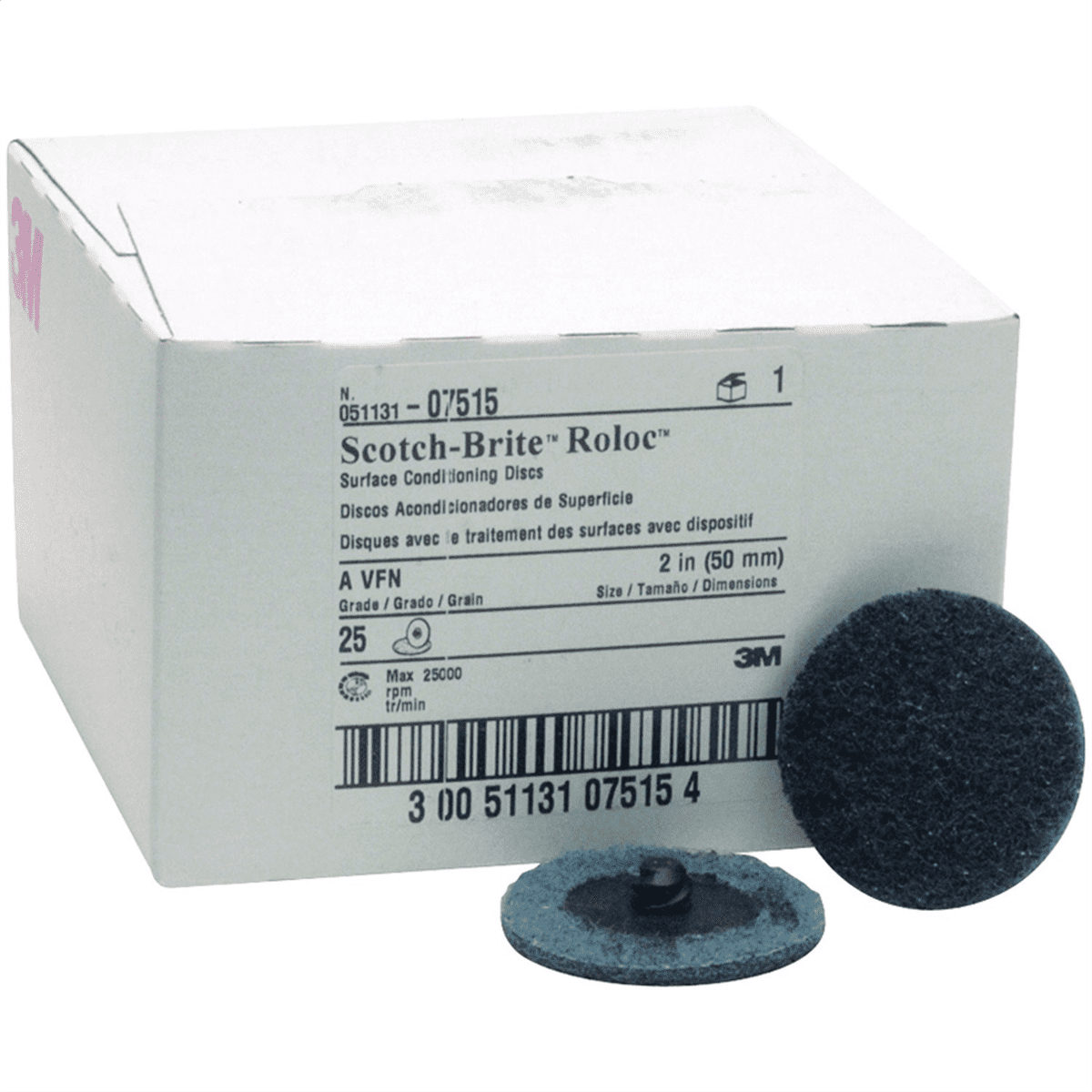 3M Automotive 7515 2" Scotch Brite Roloc Conditioning Discs - Very Fine