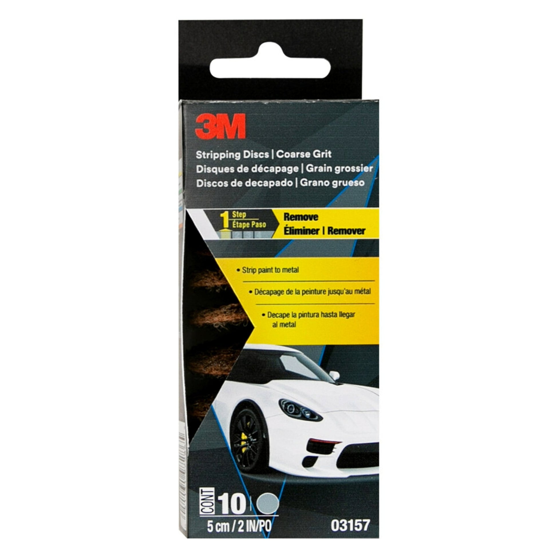 3Mâ„¢ Stripping Disc, 2 in, Coarse, 10/Pack, 24 Pack/Case