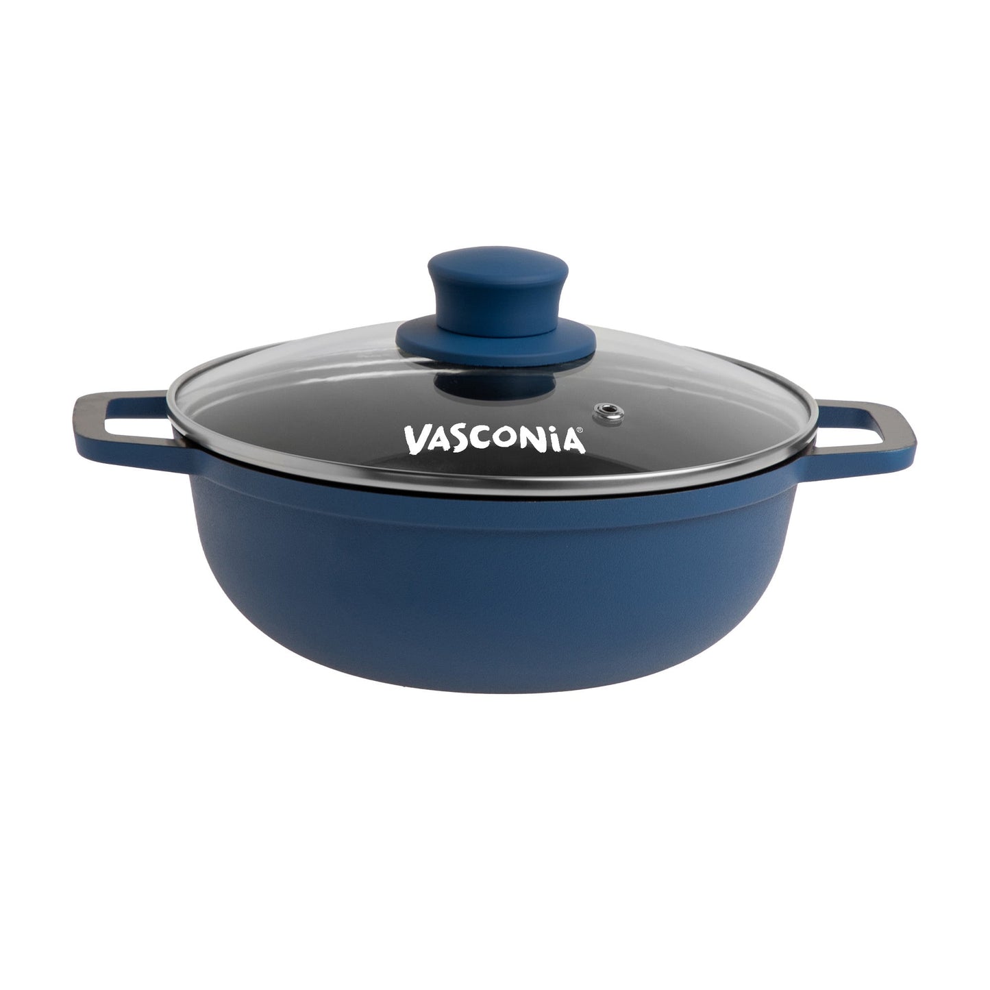 Vasconia 4.6 Quart Ceramic Coated Cast Aluminum Caldero with Glass Lid, Induction Compatible