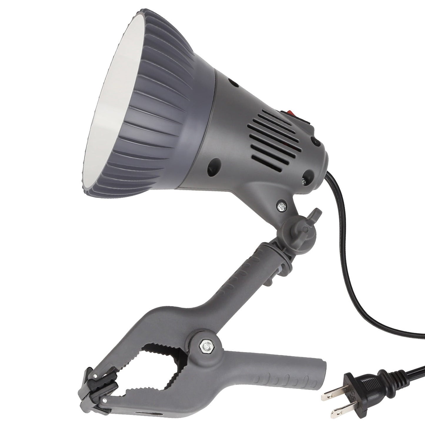 12W LED Clamp Work Lamp, Integrated 360Â° Rotatable Head, Ultra Bright Work Bench Light, Desk Lamp with Clip, 4000K Cool White