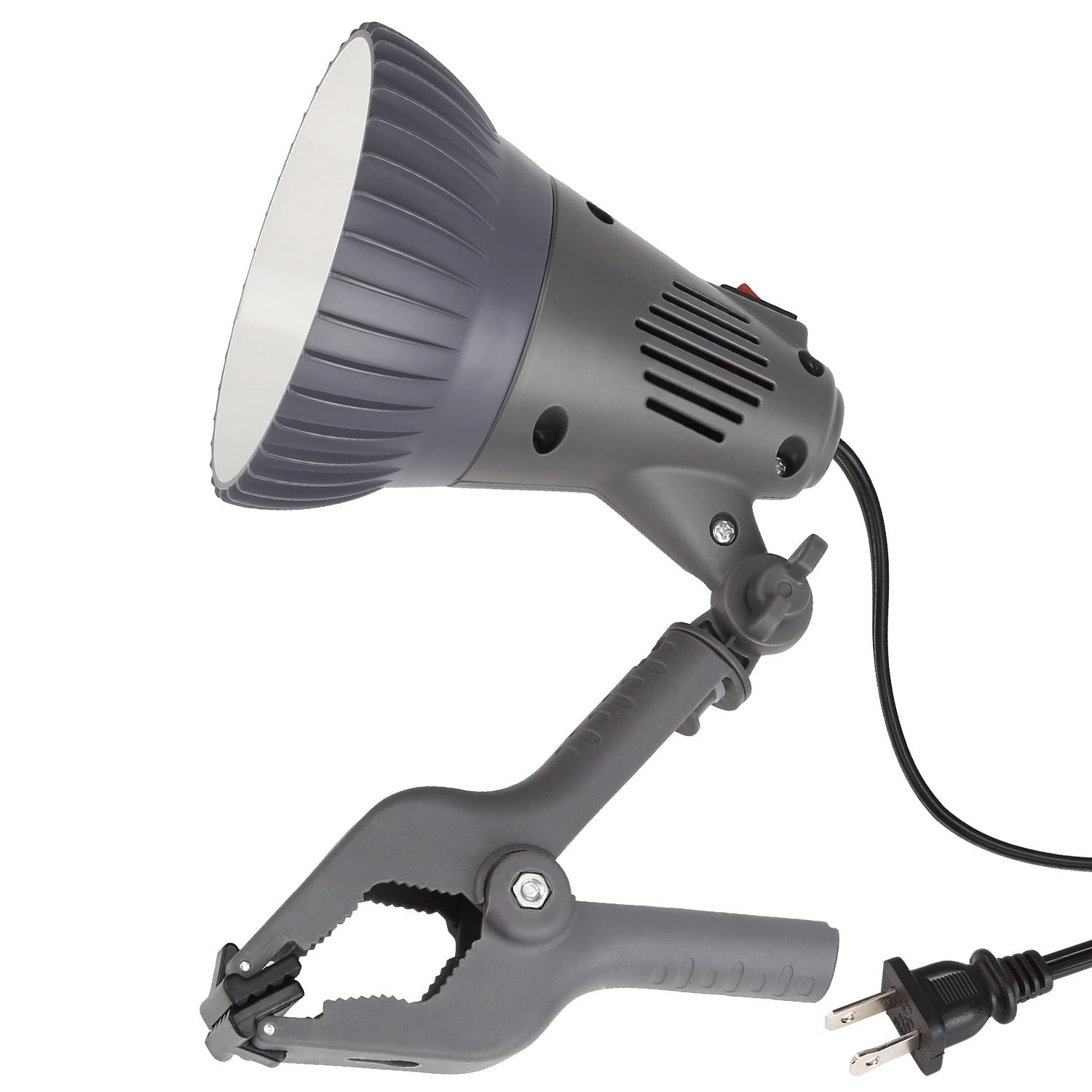 12W LED Clamp Work Lamp, Integrated 360Â° Rotatable Head, Ultra Bright Work Bench Light, Desk Lamp with Clip, 4000K Cool White