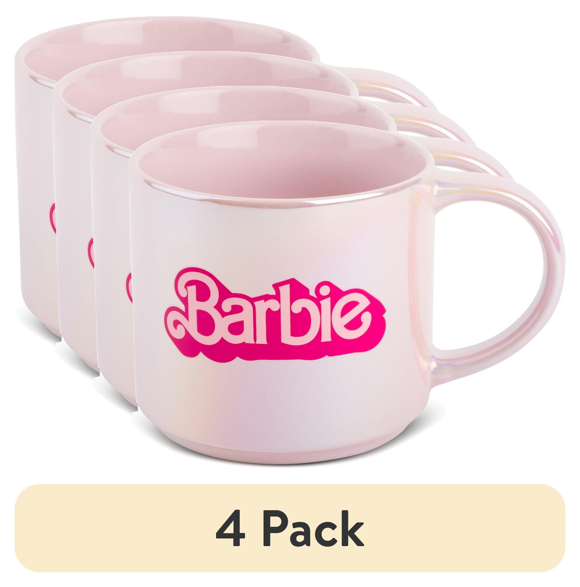 Barbie Stoneware Pearl Pink 15oz Coffee Mug