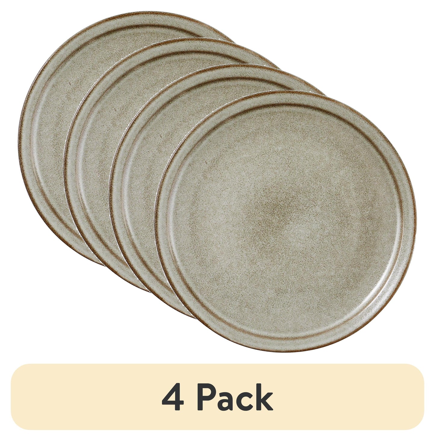 (2 pack) Better Homes and Gardens Banks Brown 8.3-inch Stoneware Salad Plate