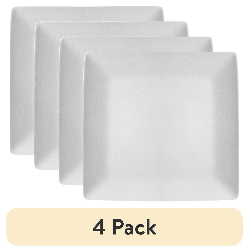 (4 pack) Better Homes & Gardens Anderson Cream Square-Shaped Stoneware Salad Plate