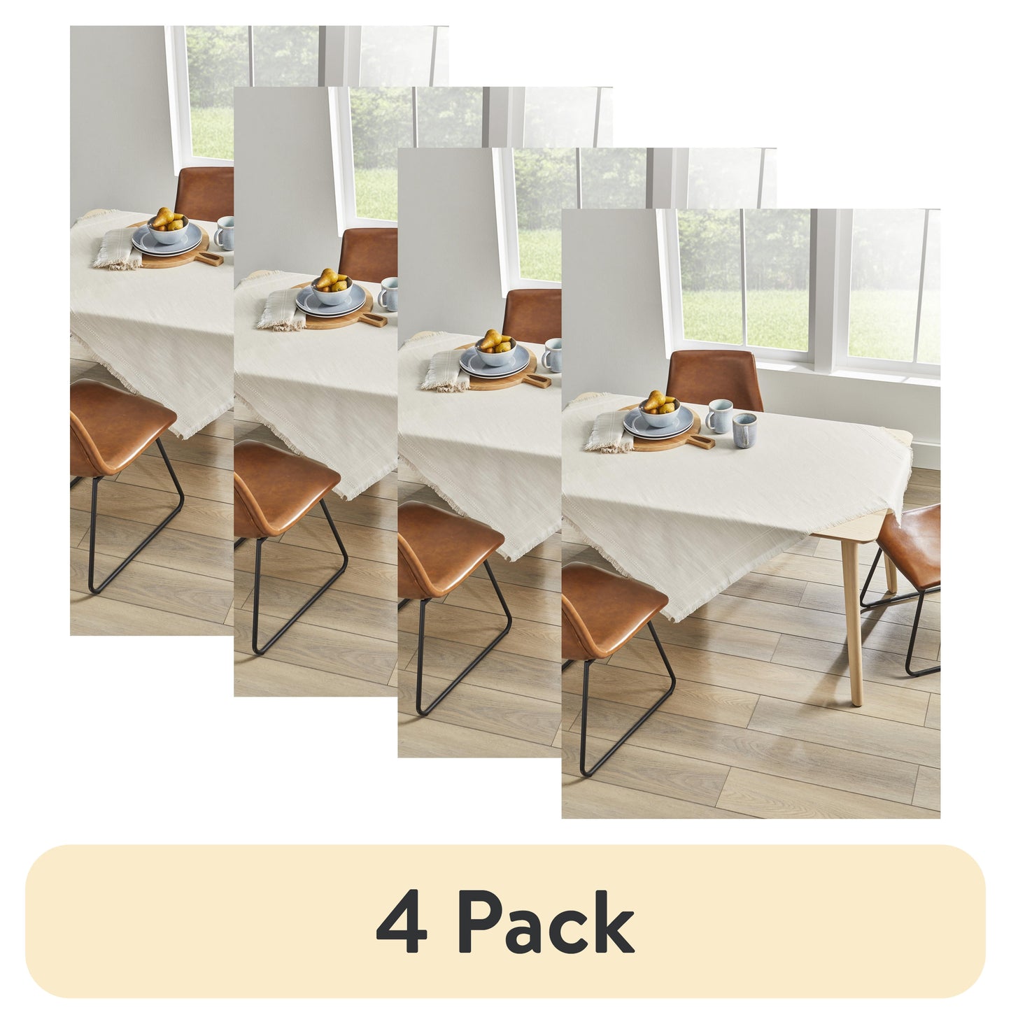 Better Homes & Gardens Beige Fringe Table Cloth Throw - 50"x50"