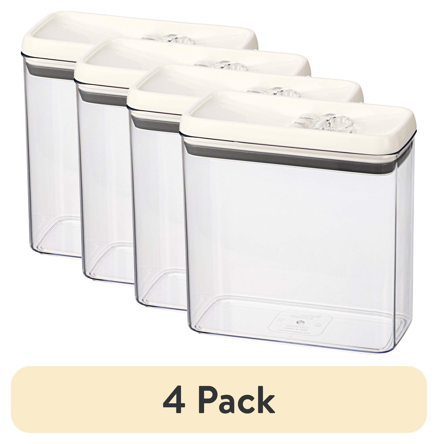 (4 pack) Better Homes & Gardens Flip-Tite Rectangular 11.1 Cup Food Storage Container