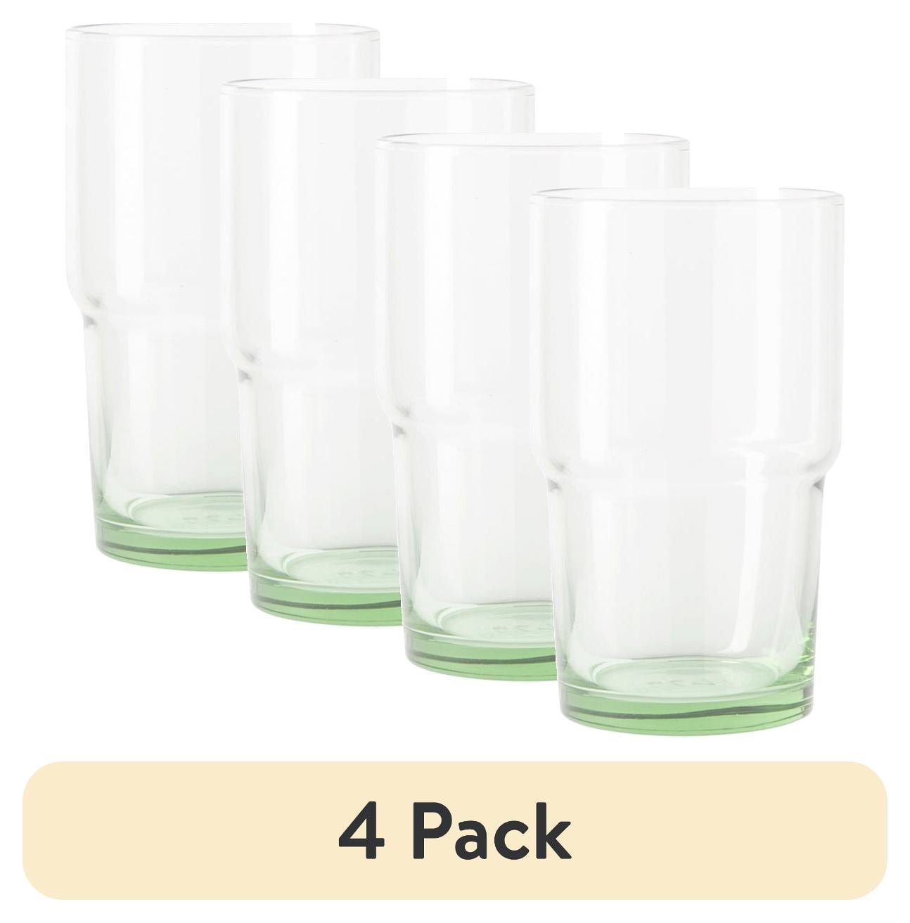 Better Homes & Gardens Clear Green Glass, Glassware, 8 Pack, 15 oz