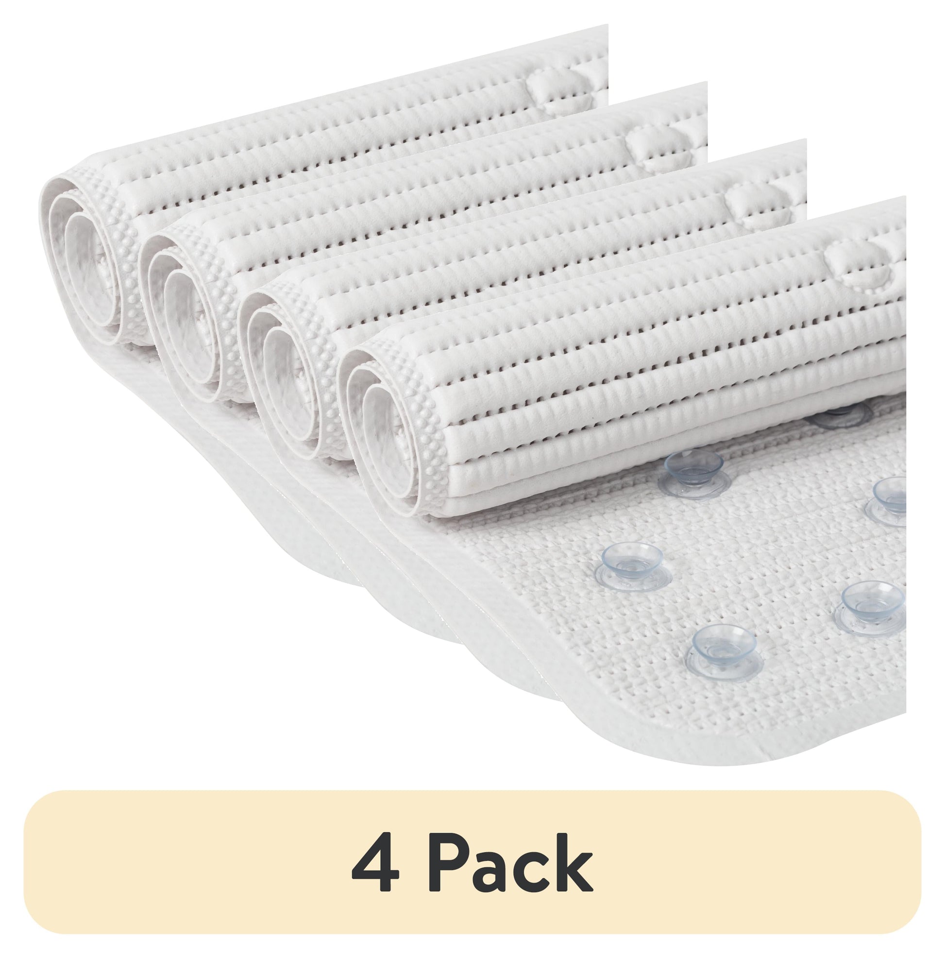 Clorox 21" x 21" Foam Cushioned Shower Mat with Suction Cups, White