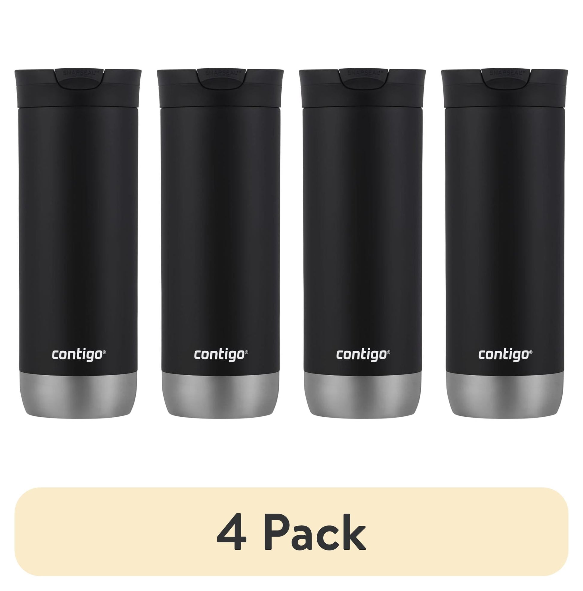 (4 pack) Contigo 16 oz. Huron 2.0 SnapSeal Stainless Steel Travel Mug - Licorice