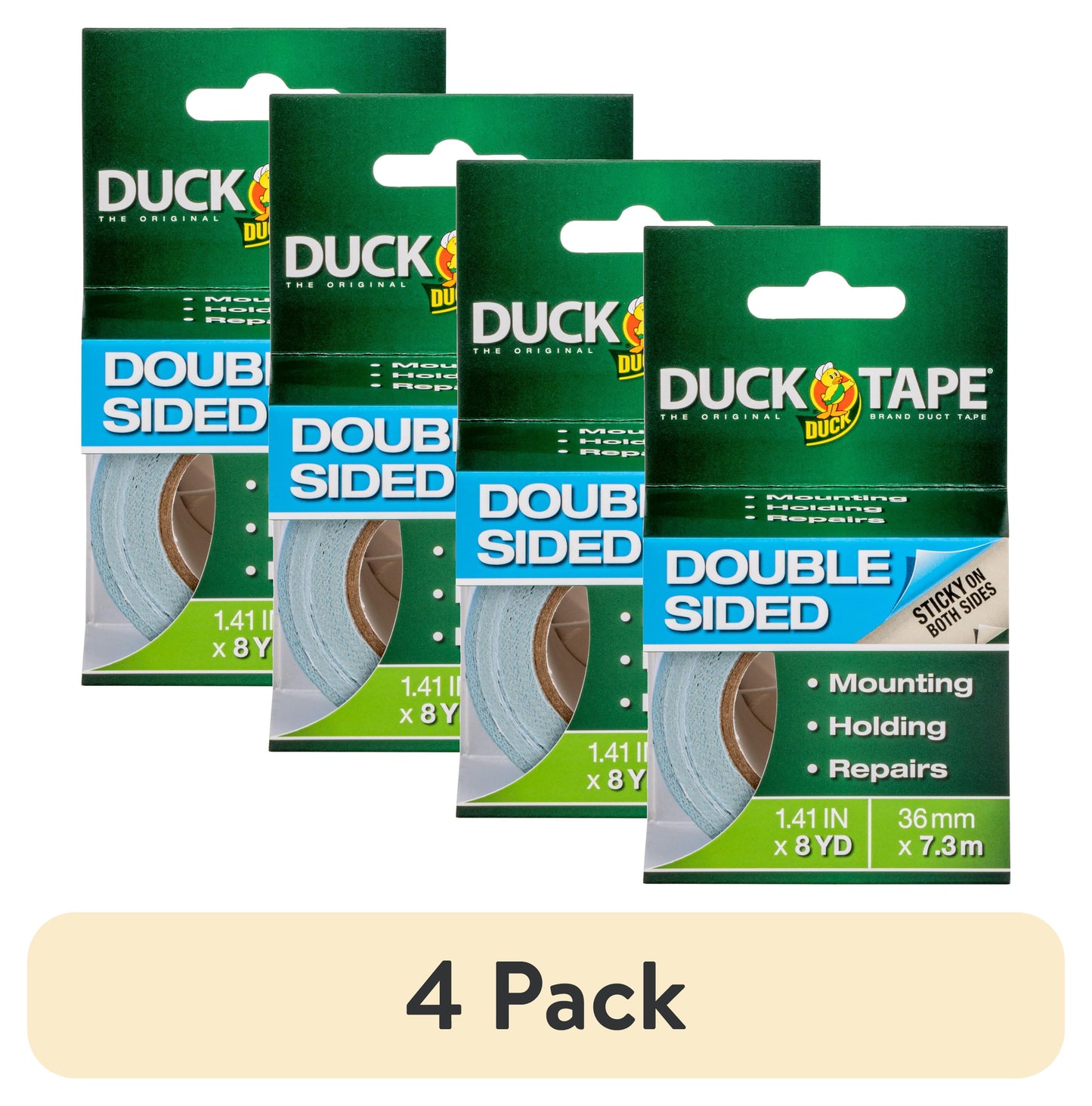 Duck Brand 1.41 in. x 8 yd. White Double Sided Duct Tape