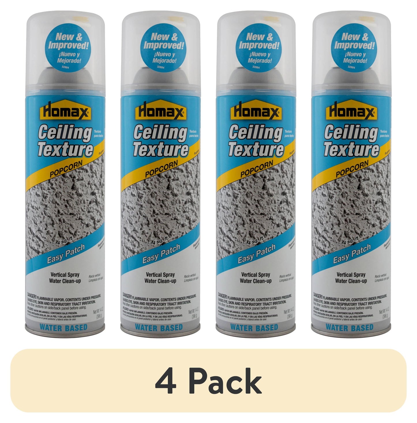 Homax Easy Patch Aerosol Popcorn Ceiling Texture, 14 oz., White