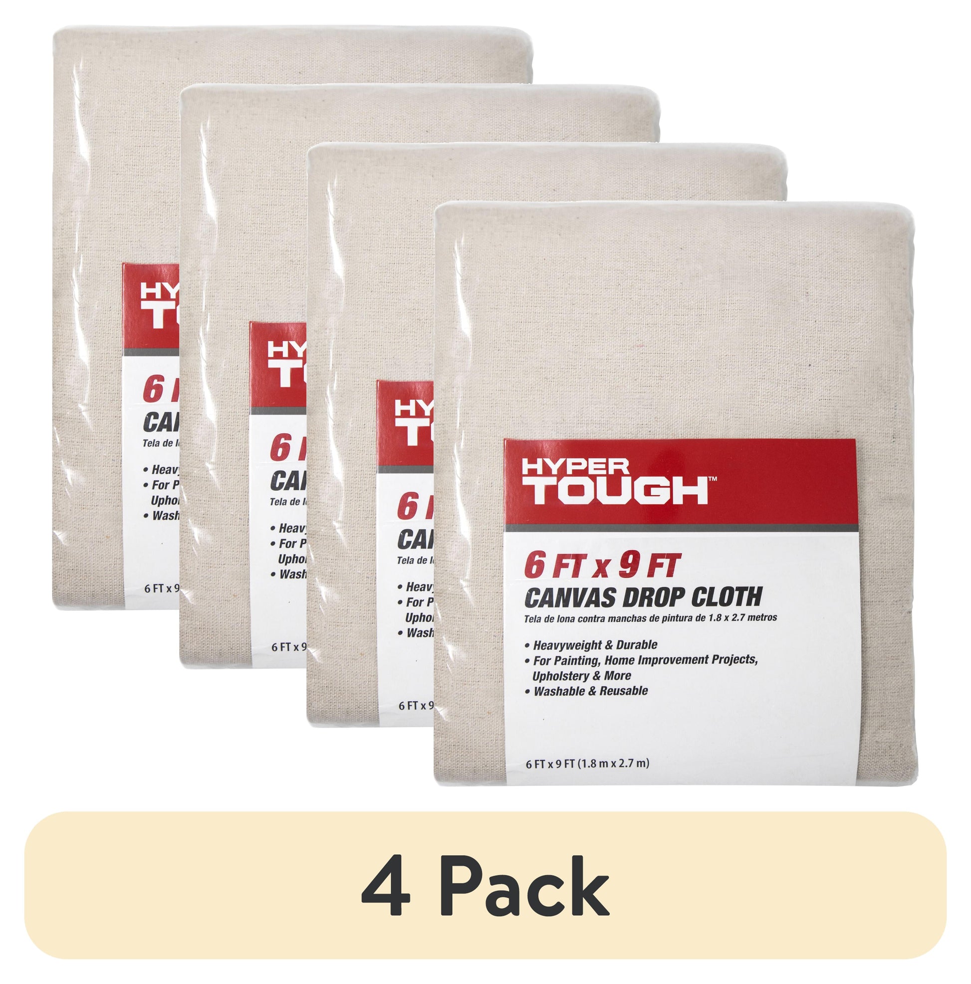 Hyper Tough Canvas Drop Cloth, 6' x 9'