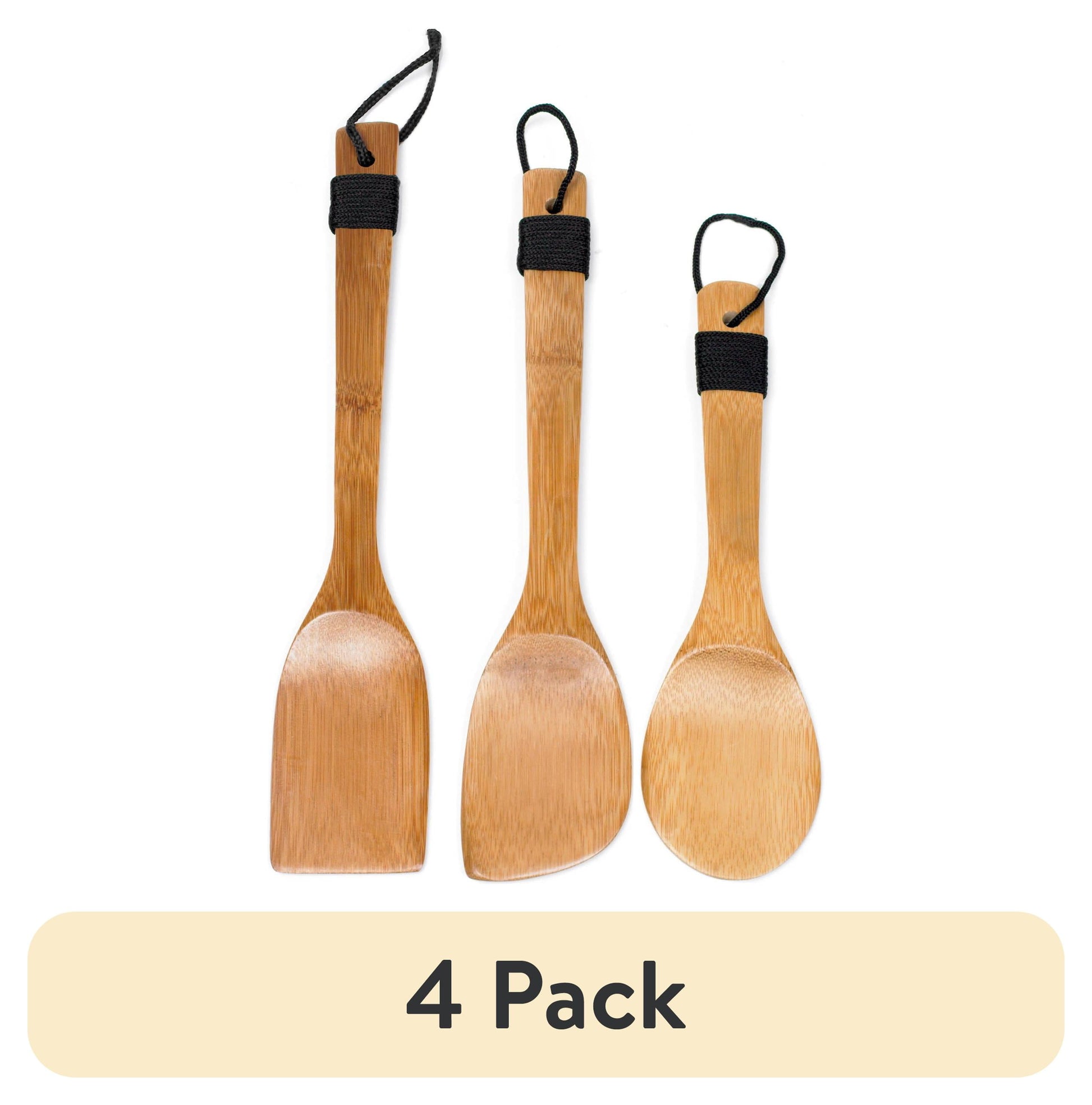 (4 pack) IMUSA  3pc Bamboo Tool Set