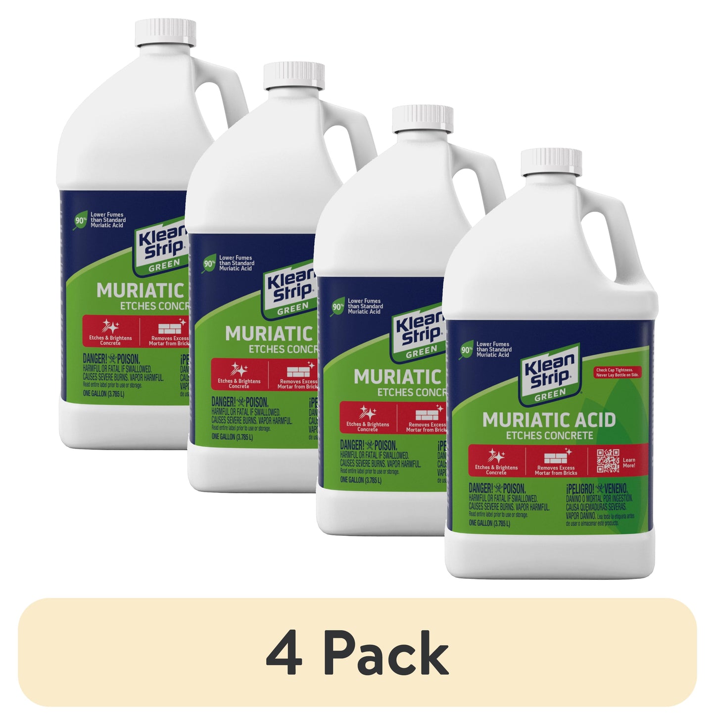 (4 pack) Klean-Strip Greenâ„¢ Muriatic Acid, 1 Gallon