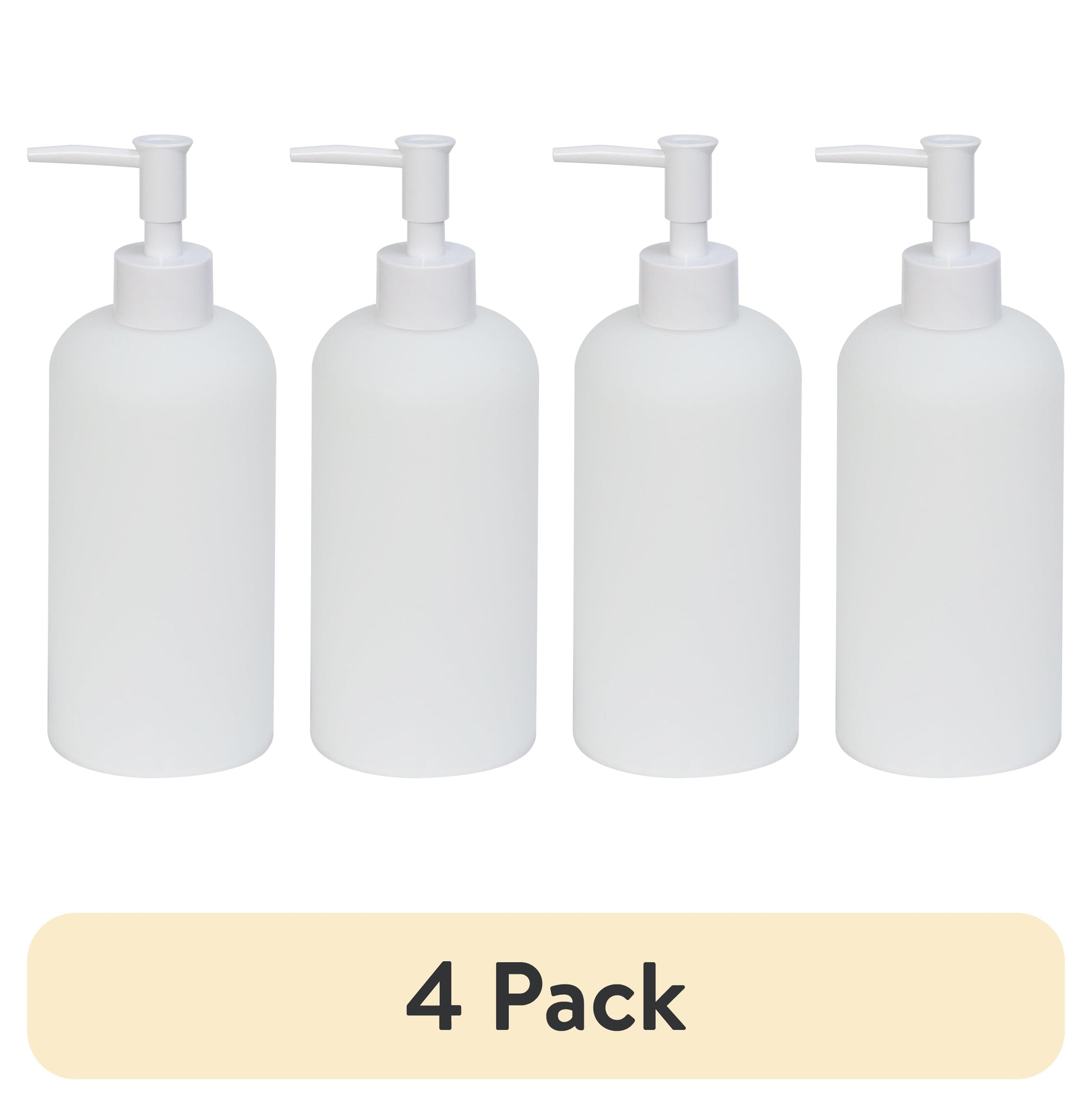 (4 pack) Mainstays Frosted White Soap Pump, Plastic