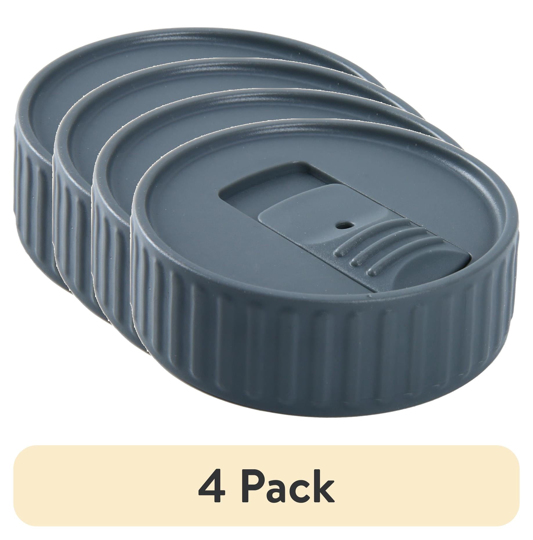 (4 pack) Mainstays BPA-Free Wide Mouth Mason Jar Drinking Lid - Set of 2