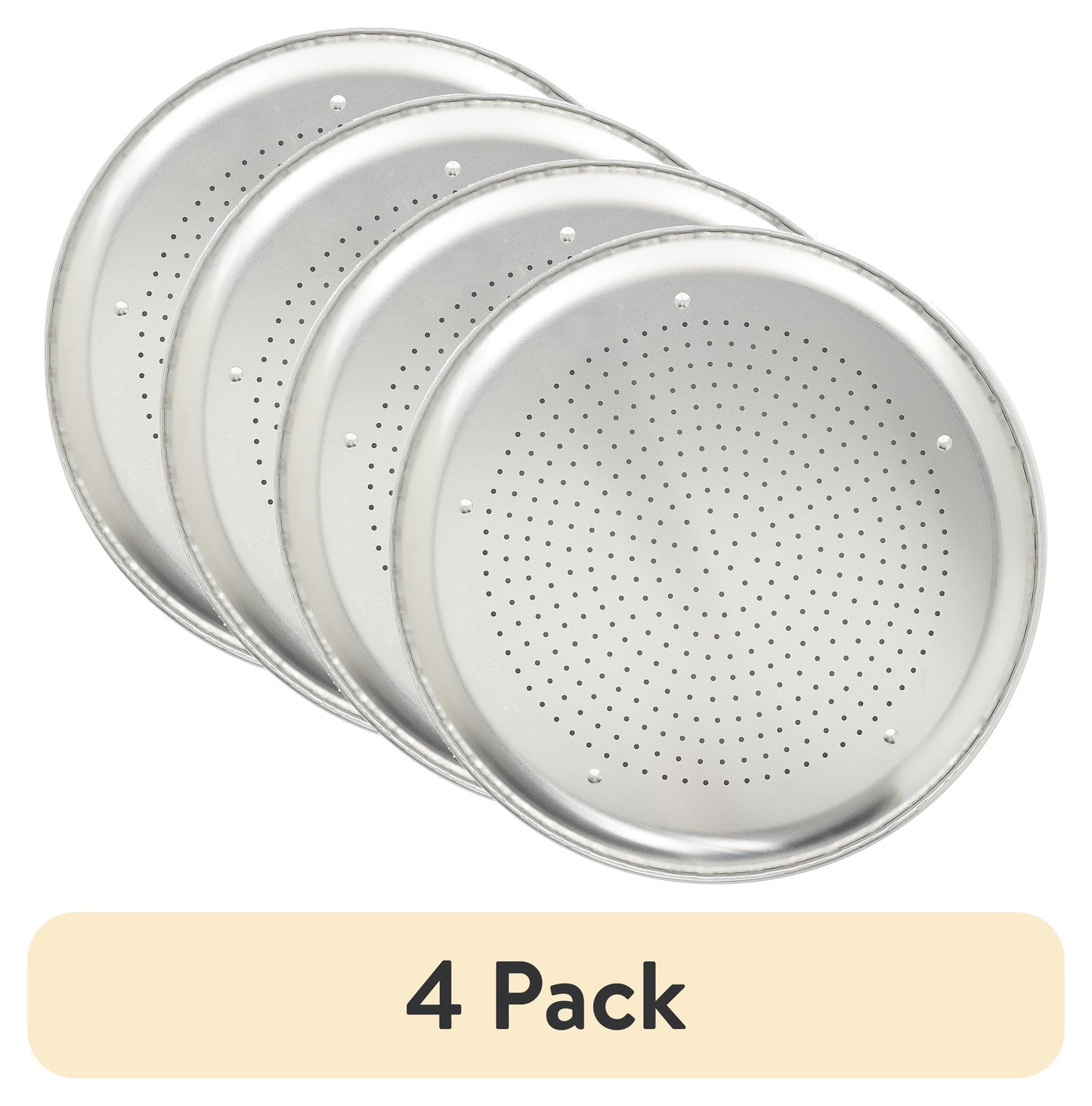 (4 pack) Nordic Ware Naturals 16" Aluminum Air Crisp Pizza Pan