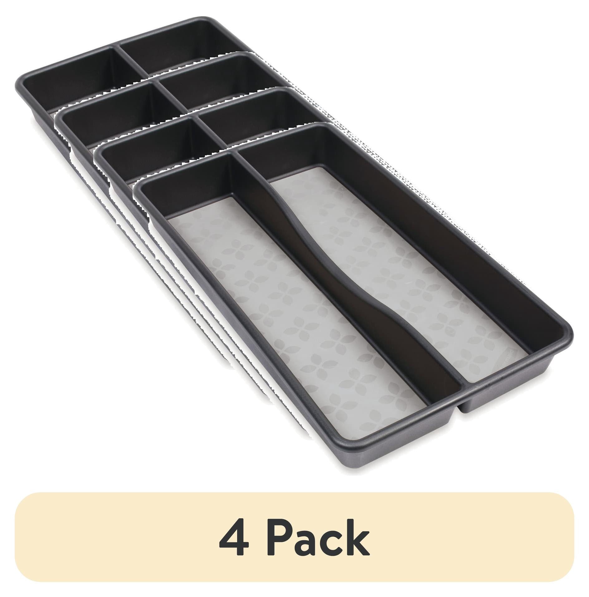 (4 pack) Rubbermaid, Utensil Organizer with No Slip Grip, Gray