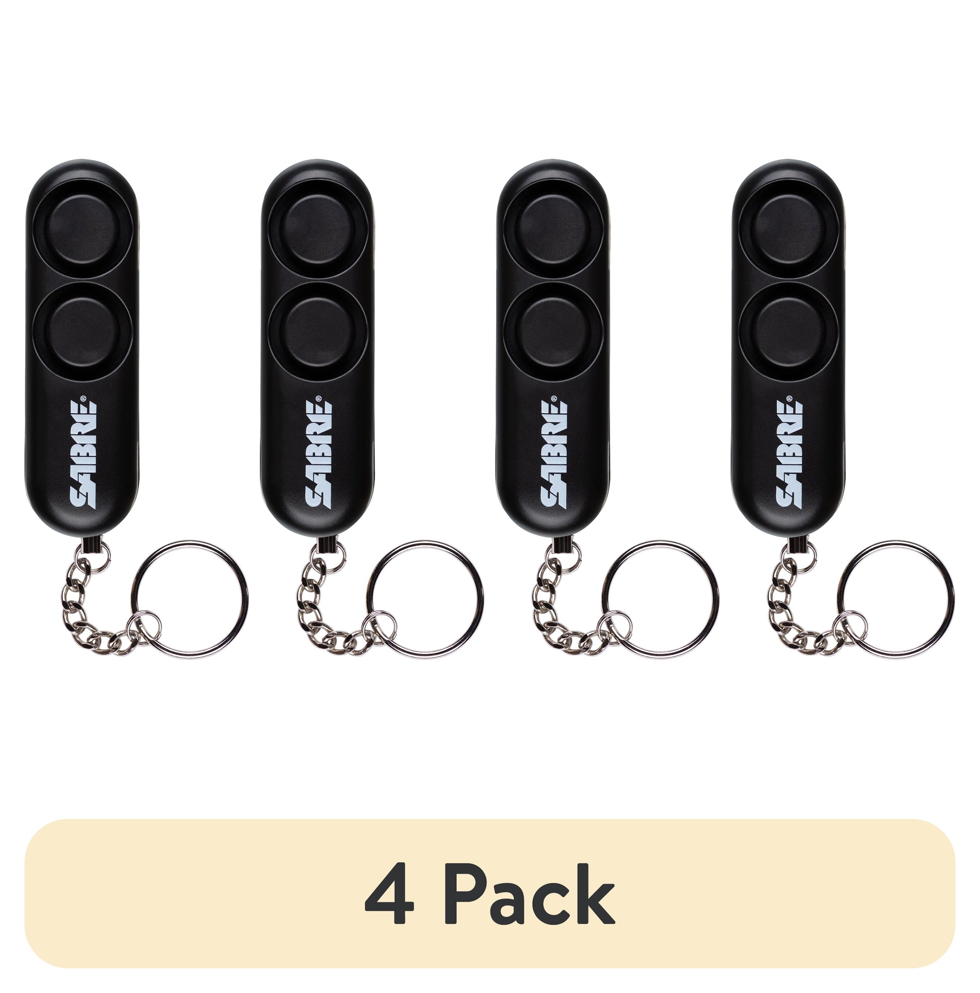(4 pack) SABRE Pepper Gel & Personal Alarm Kit, Snap Clip and Key Ring for Easy Access, Lavender and Black, 1 Ct, Pocket Pepper Sprays