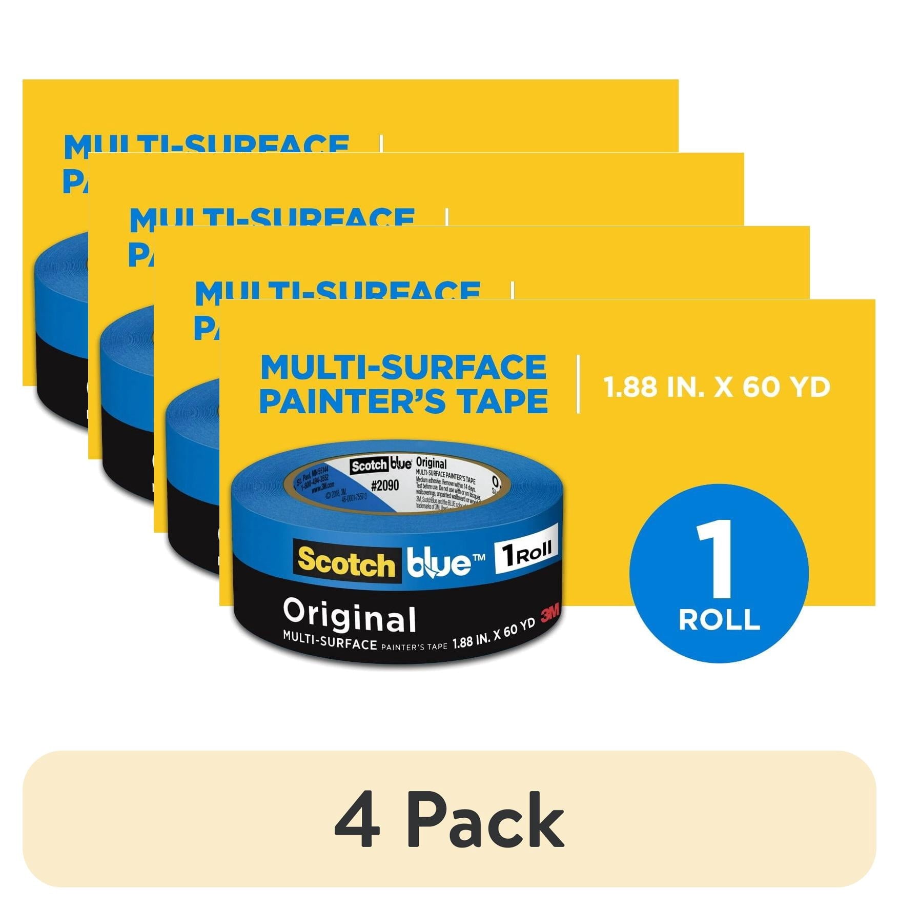 (4 pack) Scotch Blue Painter's Tape, 1.88 in. x 60 yd., 1 Pack, Original Multi-Surface, Paint Supplies