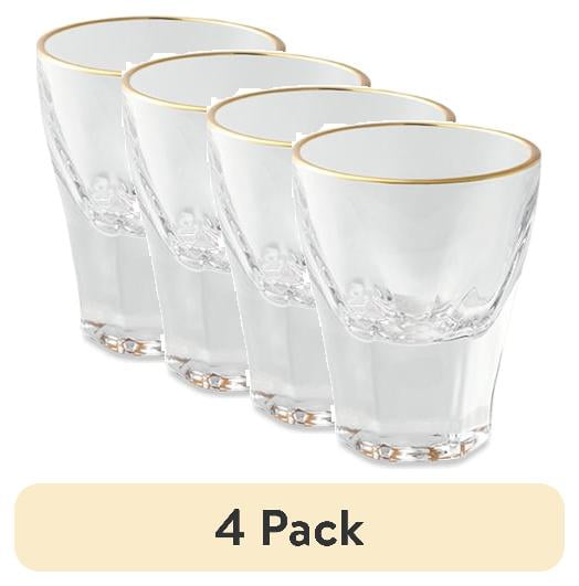 (4 pack) Thyme & Table Scalloped Shot Glasses, Set of 4