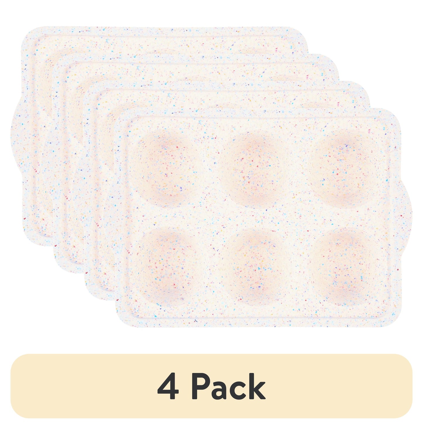Trudeau Jumbo Structured Silicone Muffin Pan 6ct â€“ For Muffins, Cupcakes, Individual Pies, Rice Krispies Treats, Egg Bites, Mac & Cheese Cups, Gratin Cups, Tartlets & Spinach Puffs