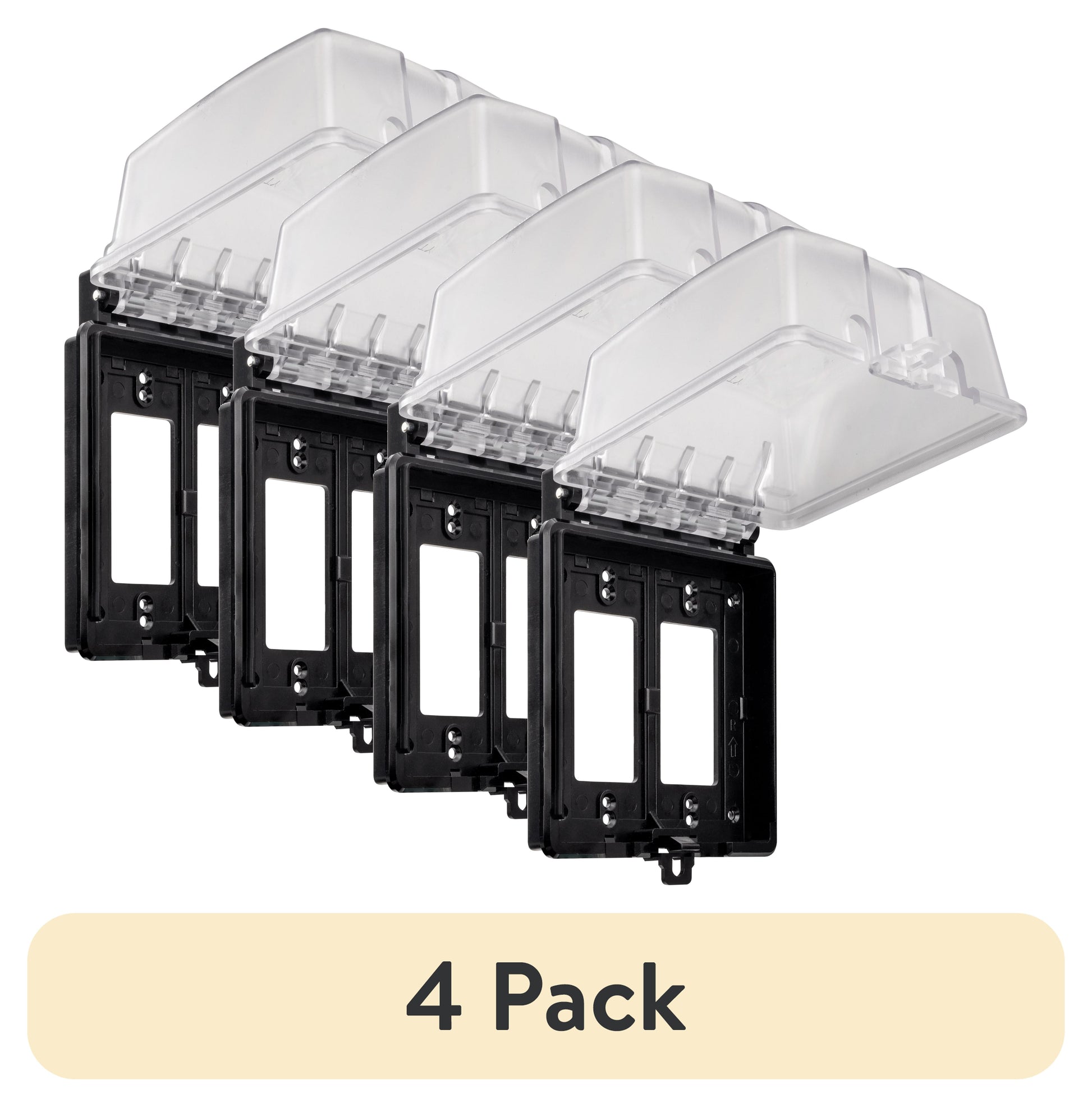 (4 pack) UltraPro Outdoor Electrical Outlet Cover, 2 Gang, 6.56 in