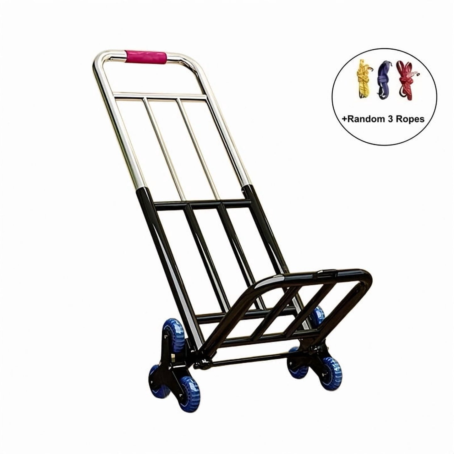 450LBS Capacity Heavy Duty Garden Folding Trolley with Step Crawler Wheels, Stair Climbing Dolly Cart for Warehouse, Shopping