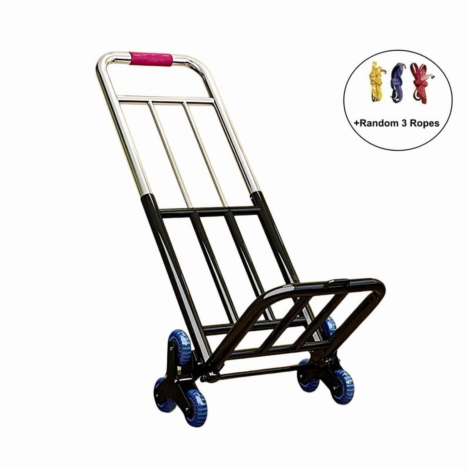 500LBS Capacity Heavy Duty Garden Folding Trolley with Step Crawler Wheels, Stair Climbing Dolly Cart for Warehouse, Shopping