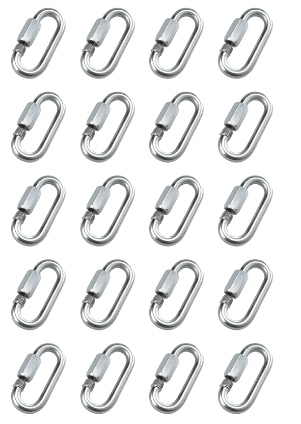 5/16" Quick Link, 20 Piece, Zinc, UPC Tagged, Peerless Chain #4421340