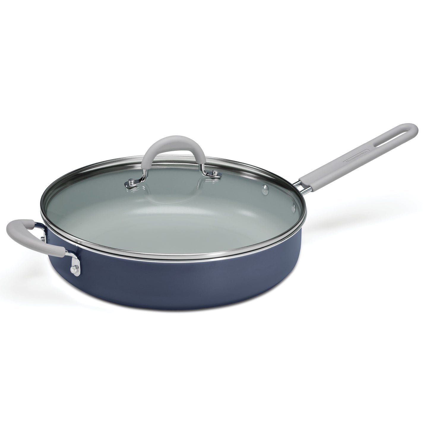 5 QT EveryDay Ceramic Blue Bering Sea Covered Jumbo Cooker