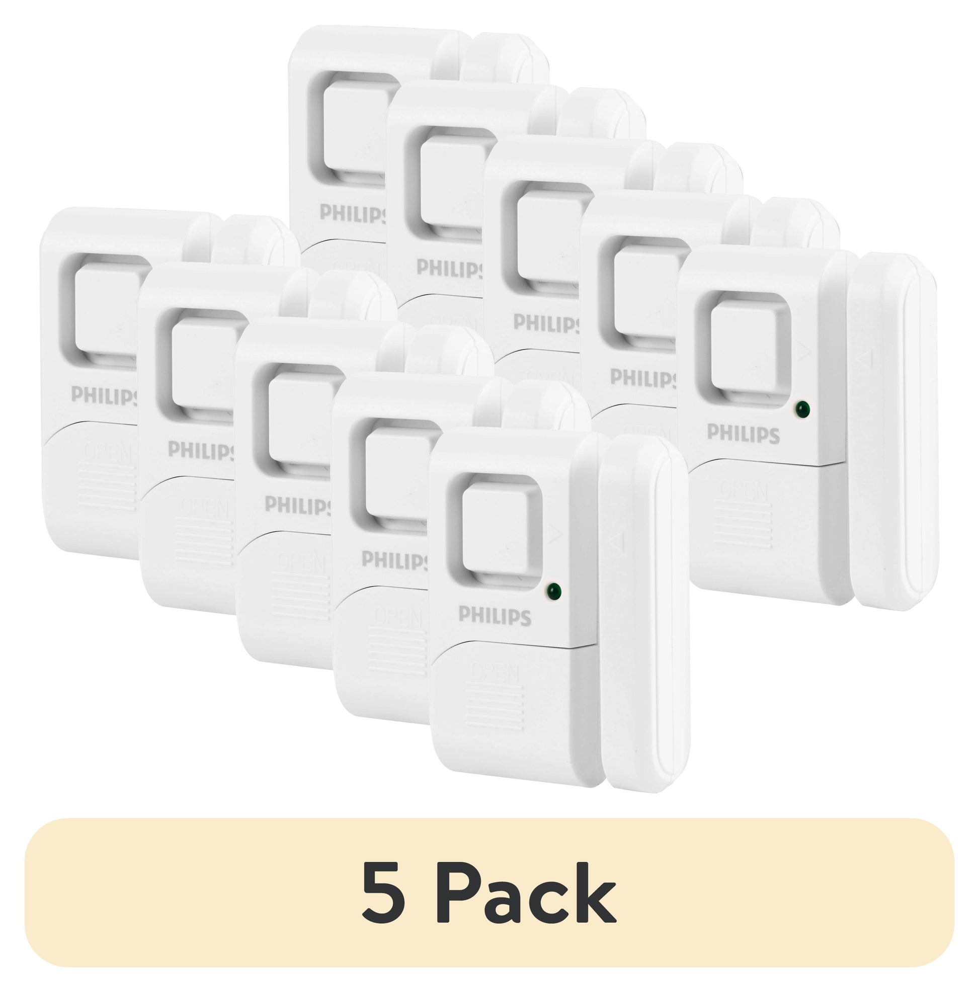 (5 pack) Philips Personal Security Window and Door Alarm, 2-Pack