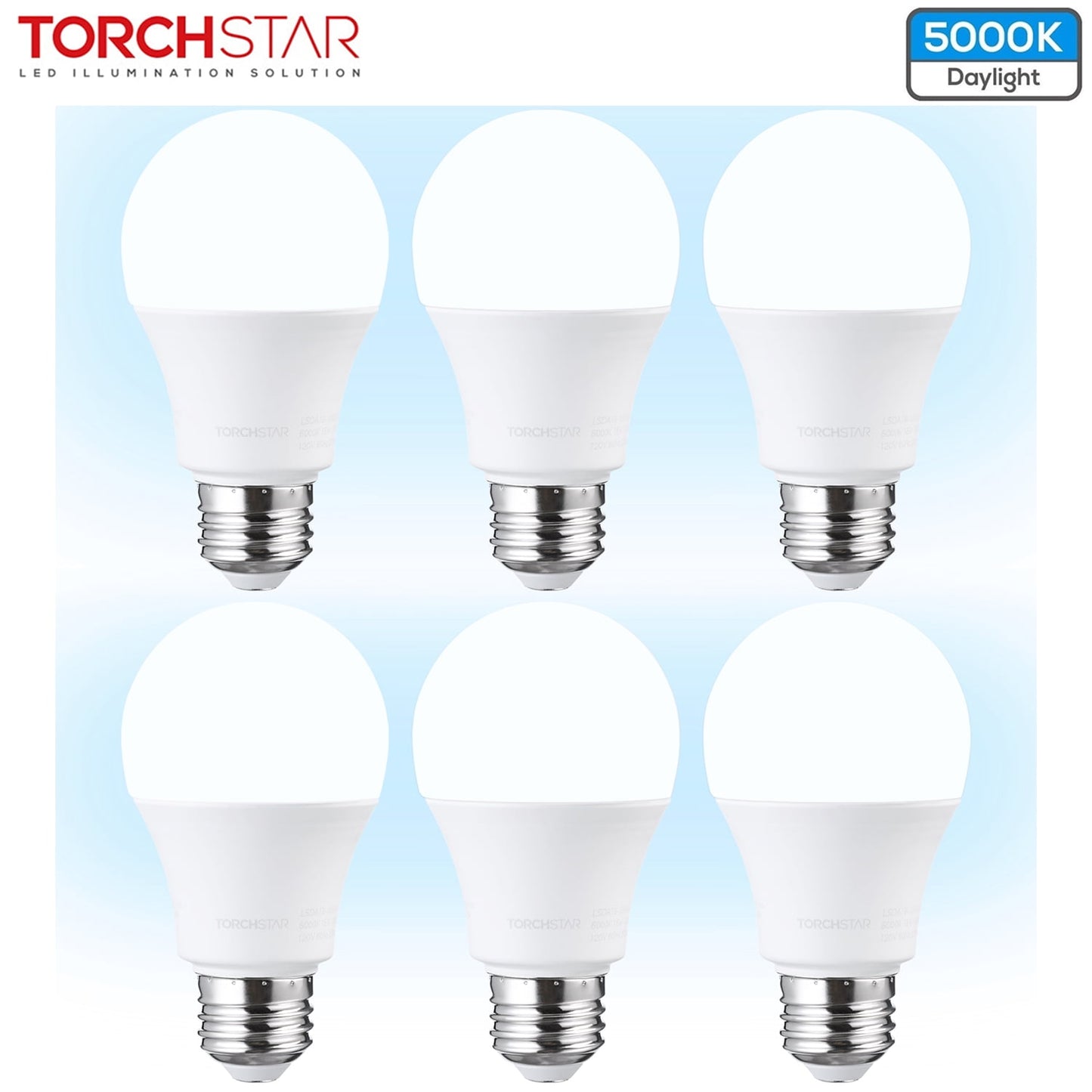 6 Pack 15W=100W Garage Door LED Bulbs, 1700lm, Garage Door Opener Bulbs, E26 Base, 3000K Warm White, Non-Dimmable