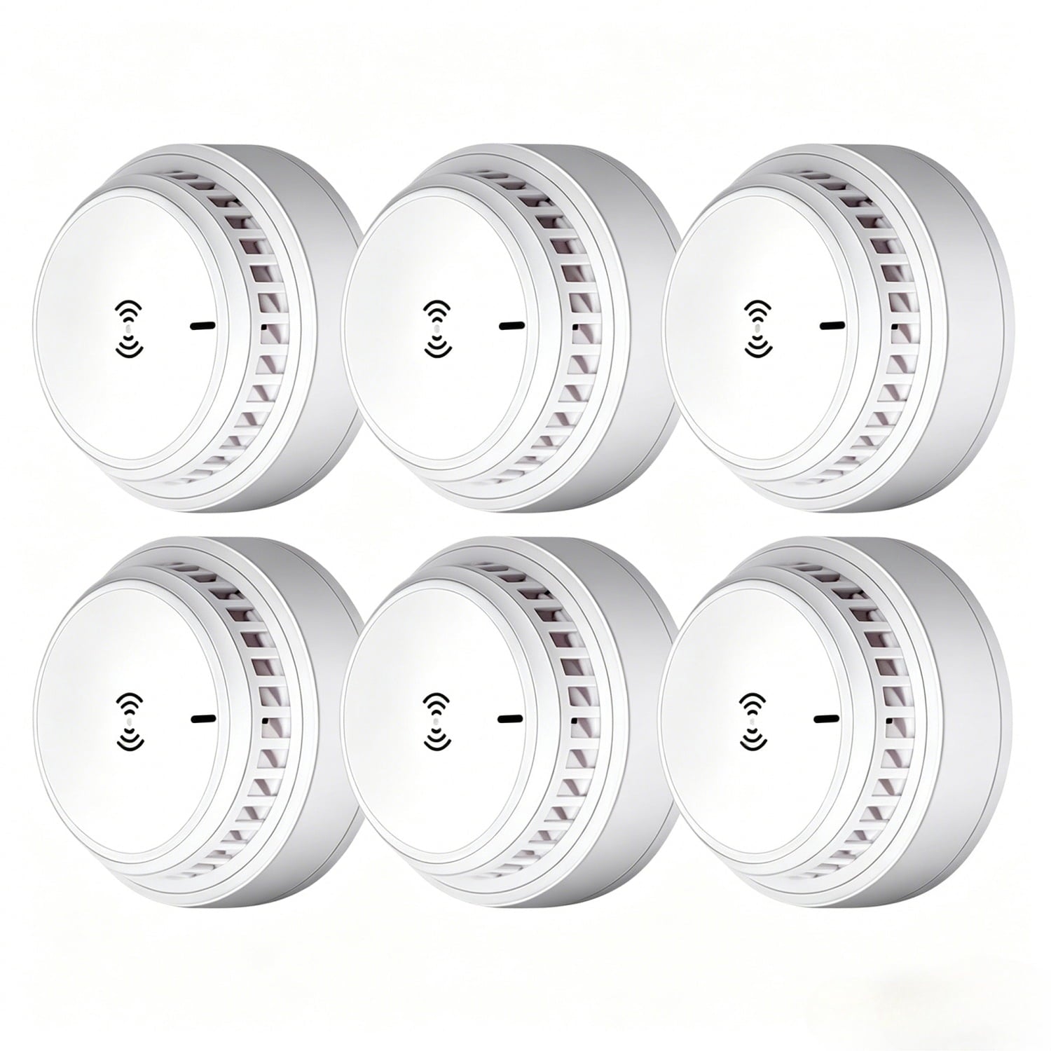 9 Pack Photoelectric Smoke Alarm Detector, Home Fire Safety Sensor Alert, 3V AA Battery Operated, No Wiring Required