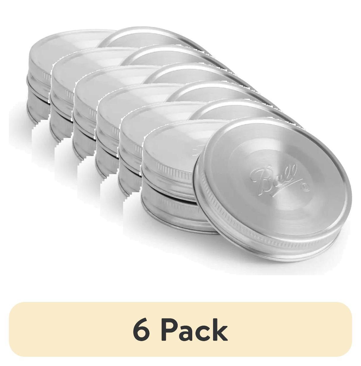 Ball 3-Pack Stainless Steel Mason Jar Lids - Regular Mouth, One-Piece Reusable Canning Jar Lids for Meal Prep and Pantry Storage, Fits Ball Regular Mouth Mason Jars