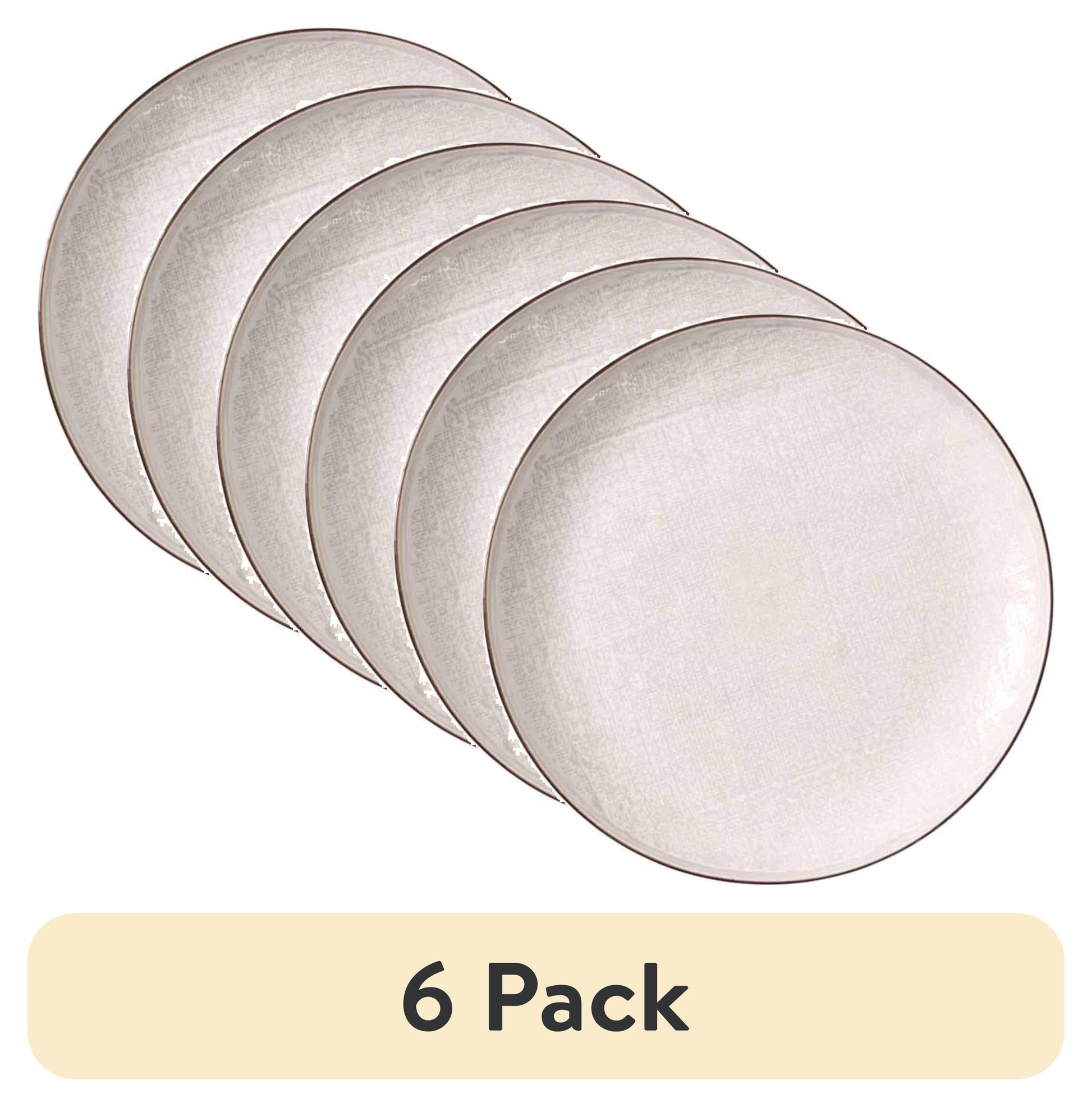 (6 pack) Better Homes & Gardens Cream Murphy Stoneware Dinner Plate
