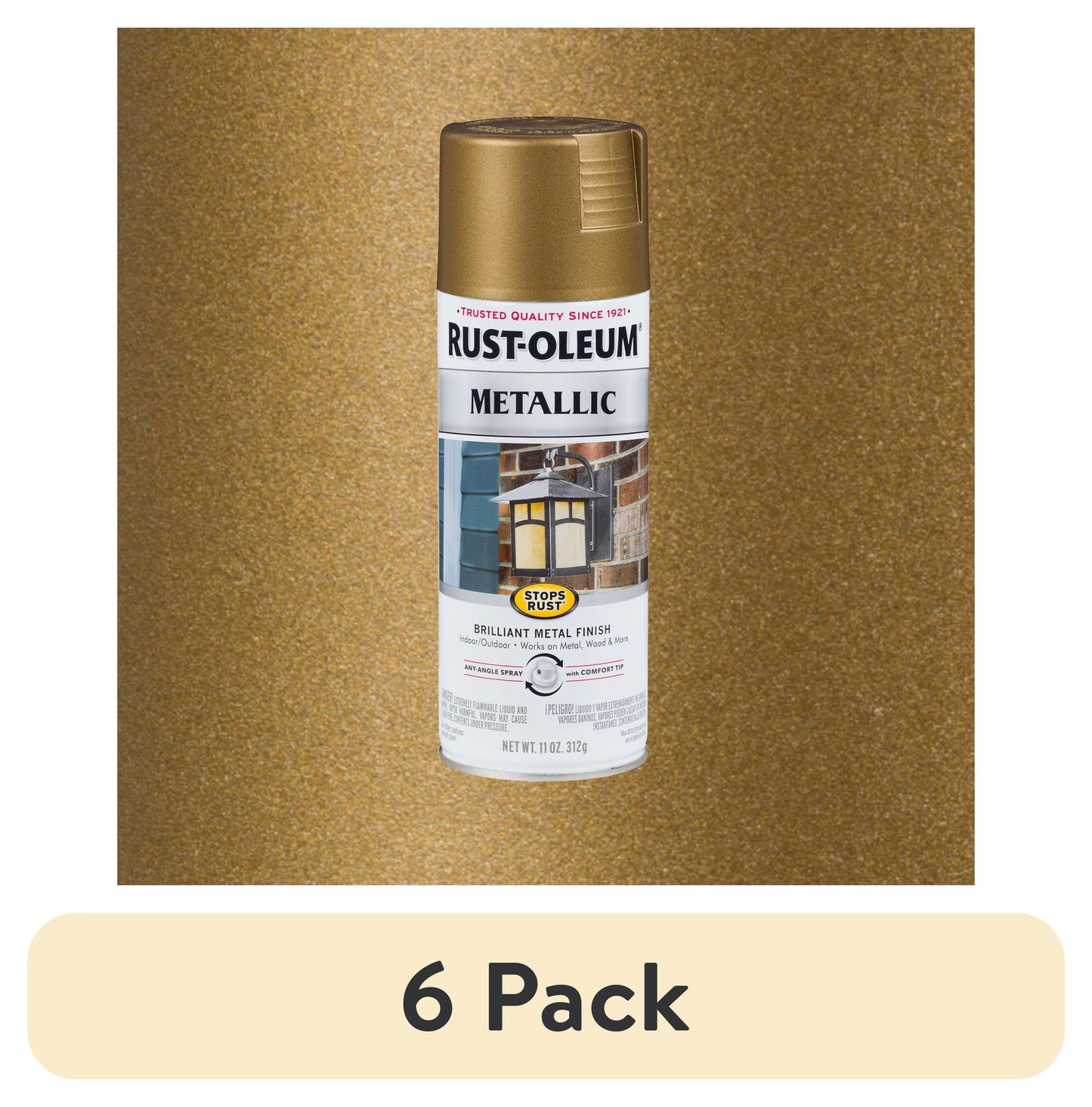 Champagne Bronze, Rust-Oleum Stops Rust Vintage Metallic Spray Paint-313142, 11 oz