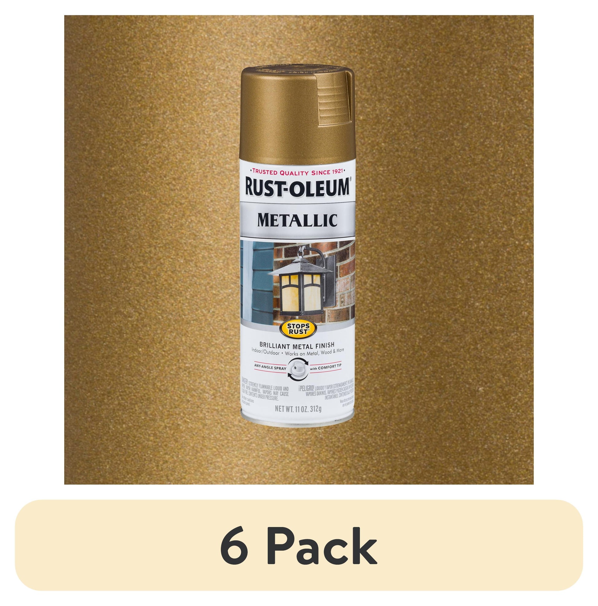 Champagne Bronze, Rust-Oleum Stops Rust Vintage Metallic Spray Paint-313142, 11 oz