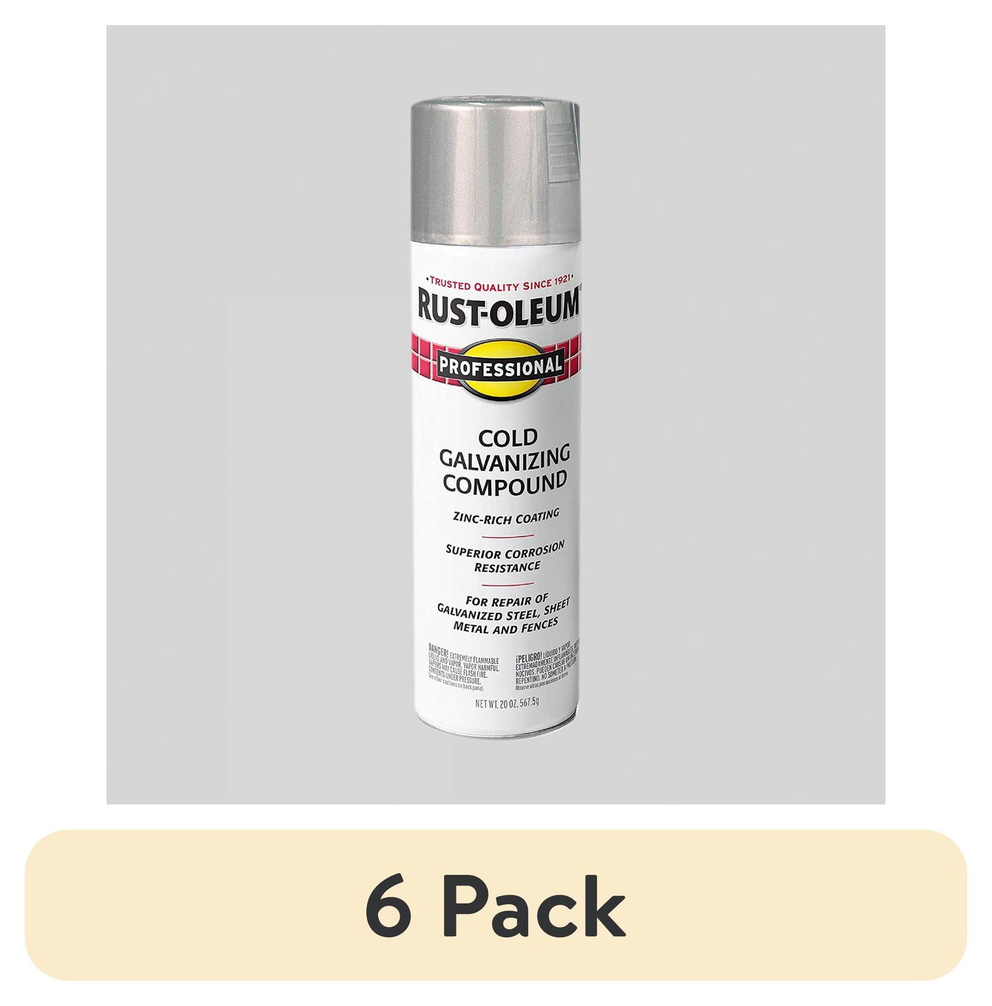 Cold Gray, Rust-Oleum Professional Galvanizing Compound Spray-7585838, 20 oz