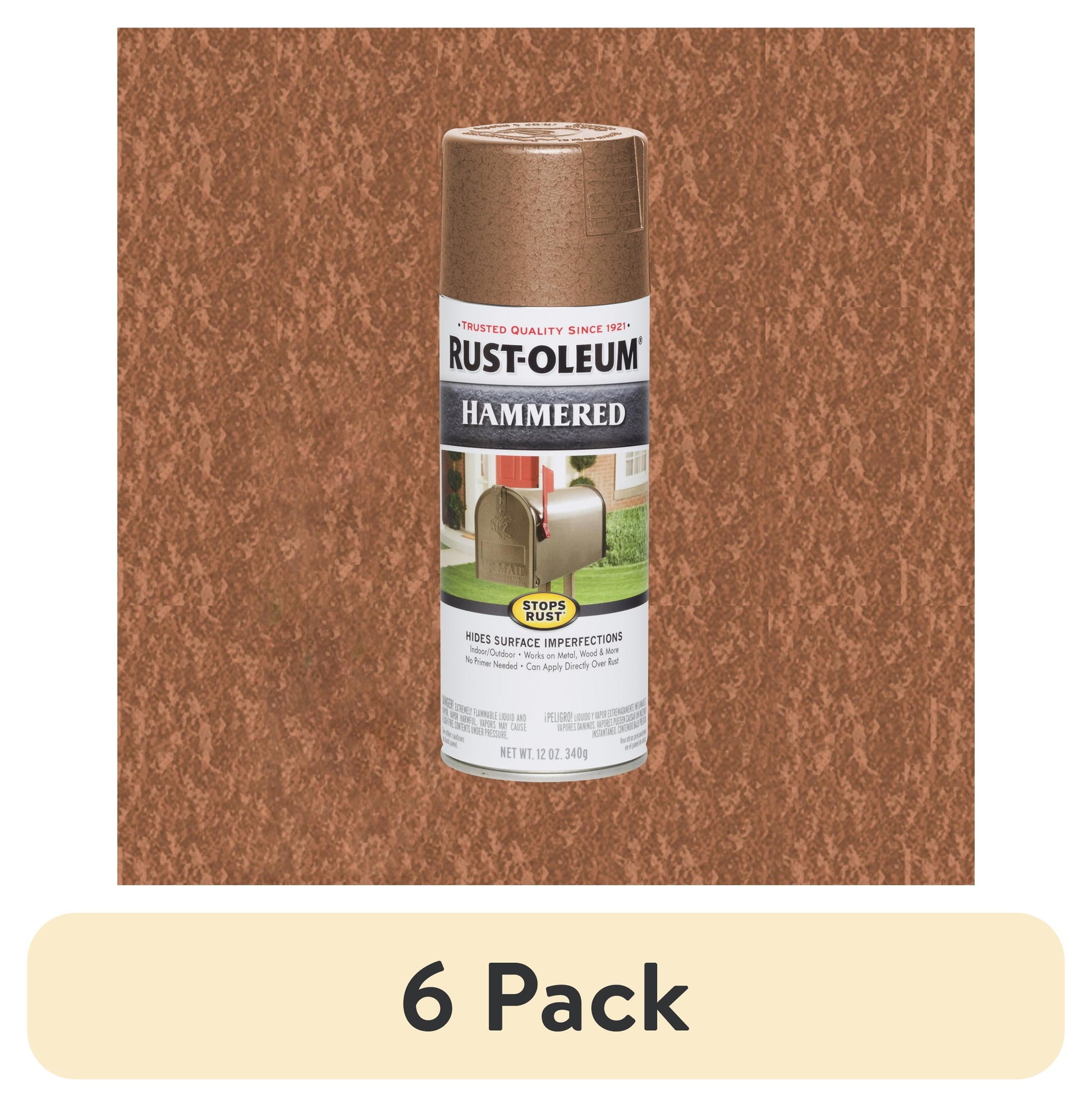 Copper, Rust-Oleum Stops Rust Hammered Spray Paint-210849, 12 oz